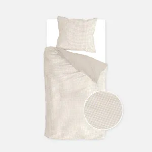 Walra Dekbedovertrek Mini Checkmates Beige