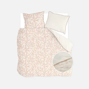 Walra Dekbedovertrek Blushed Leaves Off White / Roze