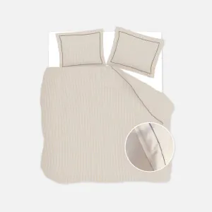 Walra Dekbedovertrek Subtile Stripes Zand