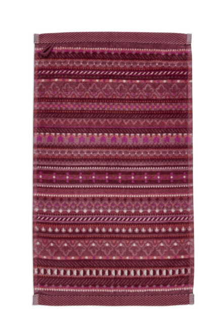 Pip Studio Gastendoekje Geometric Print Donker roze 30x50