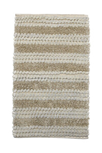 Heckettlane Beige Badmat Roberto 70x120 cm, gemaakt van 60% Katoen 40% Polyester