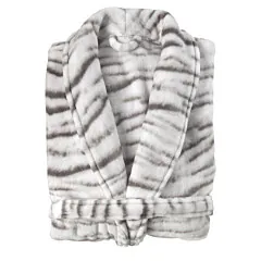 Zo!Home Badjas Siberian-White-Tijger Grey