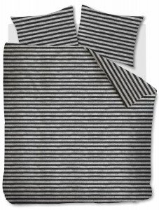 Ariadne at Home Knit Stripes Dekbedovertrek - Zwart Wit