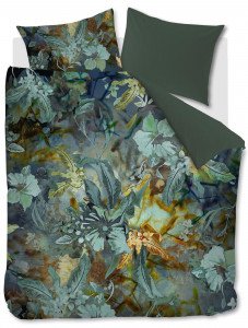 Kardol by Beddinghouse Floral Embrace Dekbedovertrek - Blauw Groen