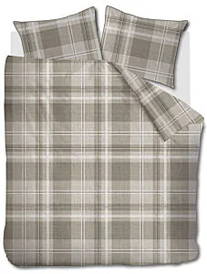 Riviera Maison Dekbedovertrek Tartan Check Zand