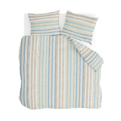 Walra Dekbedovertrek Natural Stripes Jade