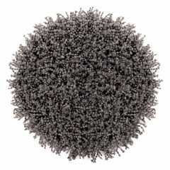 Heckettlane Classic-Anthracite Badmat Onda rond 60 cm, gemaakt van 60% Katoen 40% Polyester