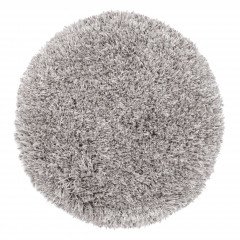 Heckettlane Pearl-Grey Badmat Cona rond 60 cm, gemaakt van 60% Katoen 40% Polyester