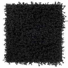 Heckettlane Night-Black Badmat Onda 60x60 cm, gemaakt van 60% Katoen 40% Polyester