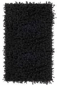 Heckettlane Night-Black Badmat Onda 60x100 cm, gemaakt van 60% Katoen 40% Polyester