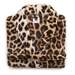 Zo!Home Badjas Leopard Brown