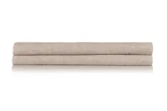 Zohome Hoeslaken Lino topper Beige 100% Katoen