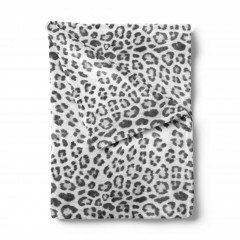 ZoHome Grey Plaid Snow-Leopard 140x200 cm, gemaakt van 100% Polyester