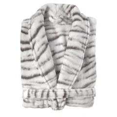 Zo!Home Badjas Siberian-White-Tijger Grey