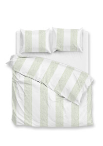 Zohome Dekbedovertrek Tratti-di-Satinado Foam-Green
