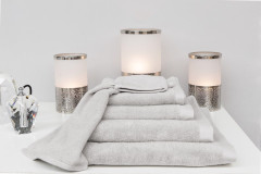 Heckettlane Bath-Premium Strandlaken 90x180 cm (1 stuks) Grijs, gemaakt van 100% Katoen