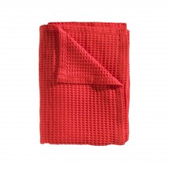 Heckettlane Fiery-Red Wafel-Plaid 180x260 cm, gemaakt van 100% Katoen