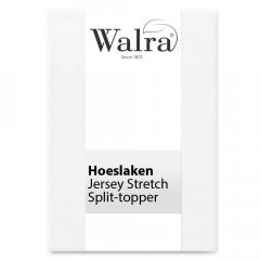 WALRA Hoeslaken Jersey Stretch Split-topper Wit